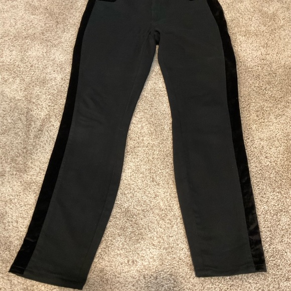 PAIGE BLACK HOXTON ULTRA SKINNY TUXEDO SIDE STRIPE JEANS - Picture 10 of 16